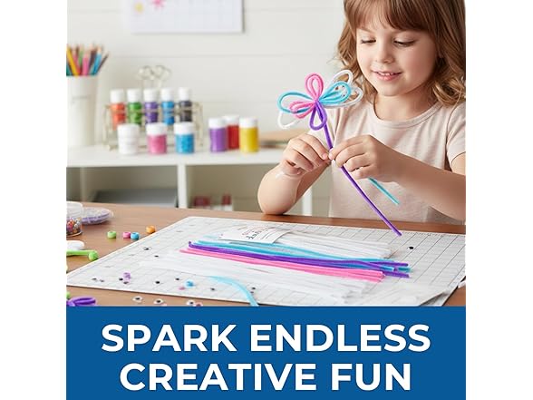Fun Express Pastel Chenille Stems, Bulk 100 Pc