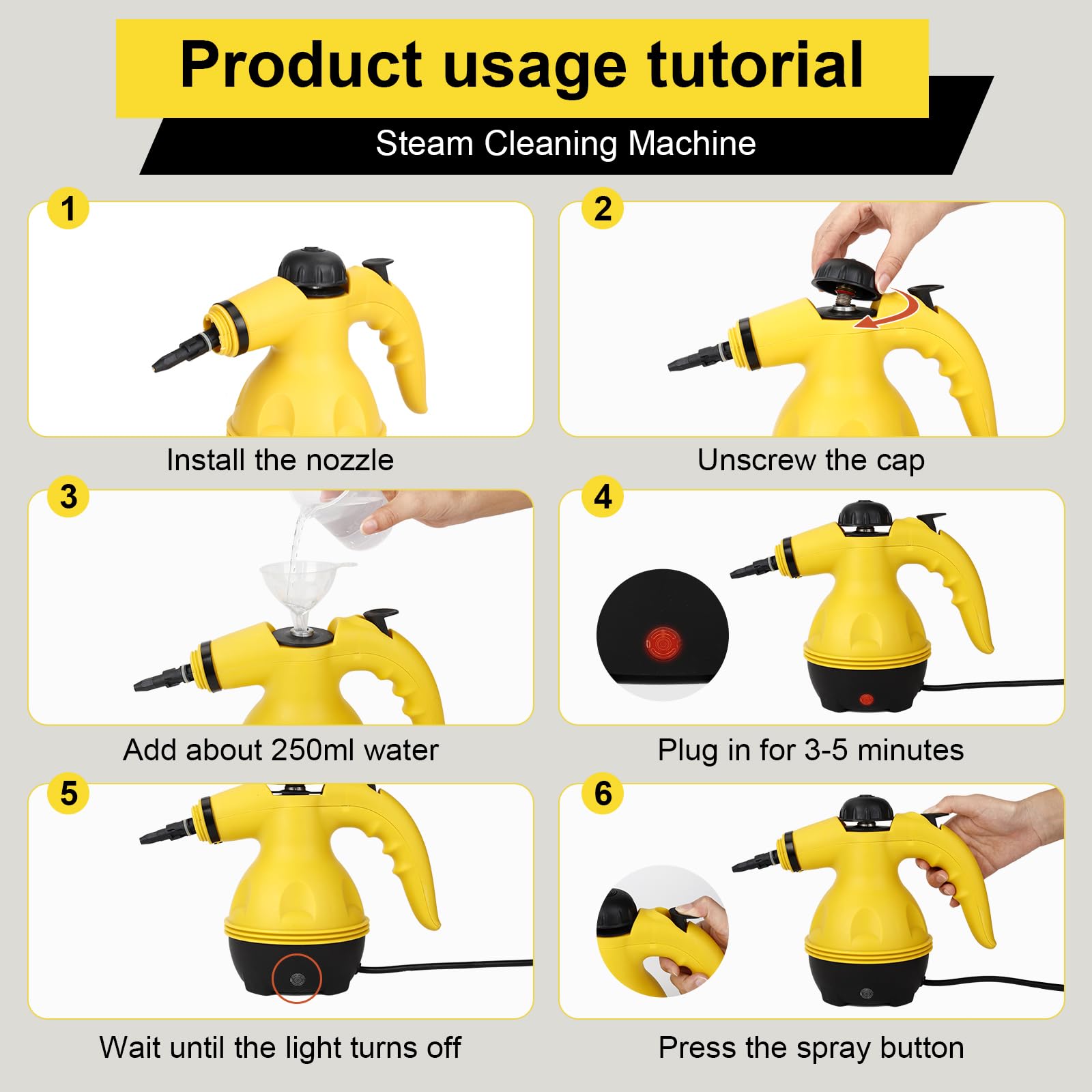YISPK Handheld Steam Cleaner - Gallery 14