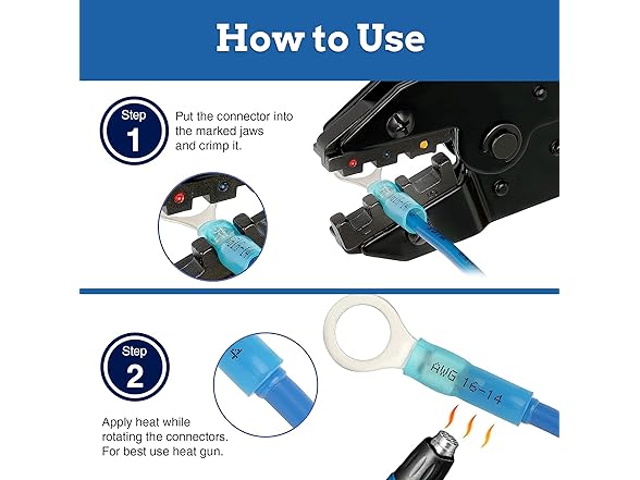 New Age America® 300pcs Heat Shrink Ring Connector Kit KableSeal™