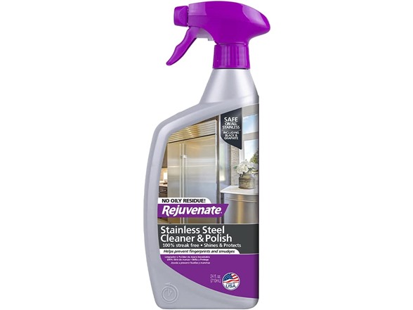Rejuvenate Stainless Steel Cleaner & Polish Removes Residue Shines and Protects Surface 24 oz