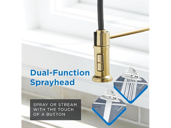 Gerber Kinzie Pre-Rinse Kitchen Faucet, Brushed Bronze
