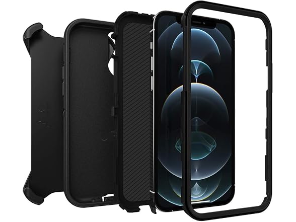 OtterBox iPhone 12/12 Pro Defender Case Black