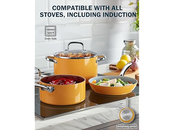Cook N Home Classic Nonstick Cookware 10 Piece Set
