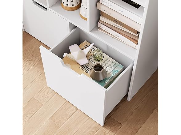 Senfot White Bookshelf 9 Cube