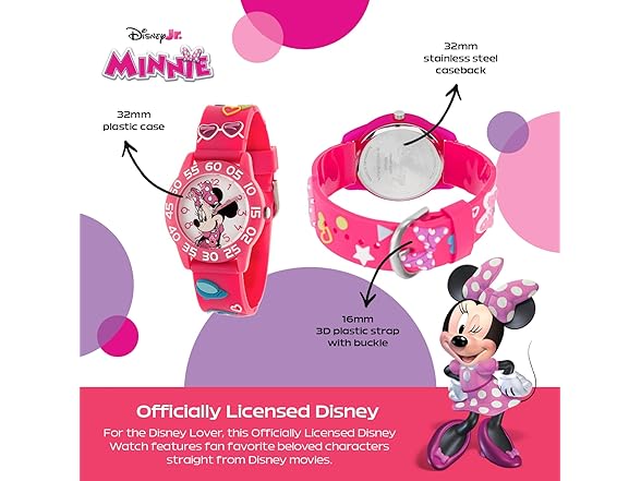 DISNEY Minnie Mouse Watch for Kids 3-5