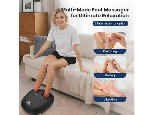 Shiatsu Foot Massager With Heat - Black