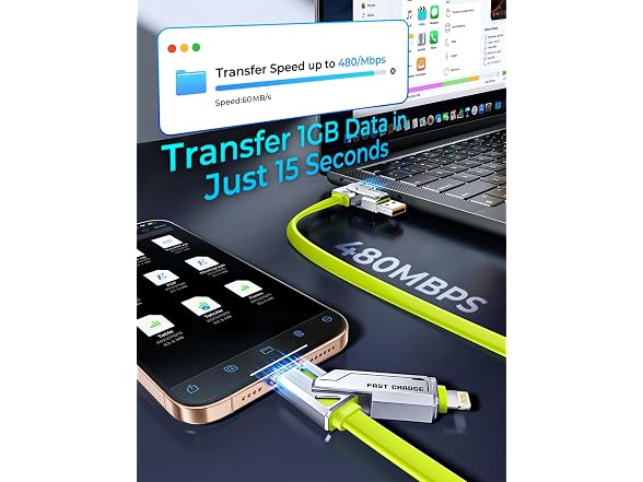 SHEZI [Apple MFi Certified] 4-in-1