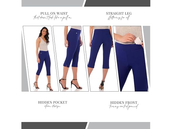 Rekucci Women (14) Pull-On Straight Leg Pants