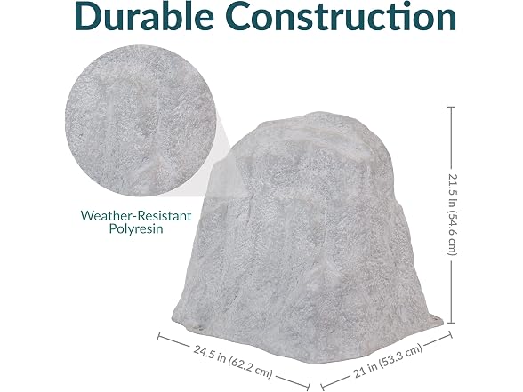 Sunnydaze 21.5'' H Faux Rock Cover, Gray - Gallery 7