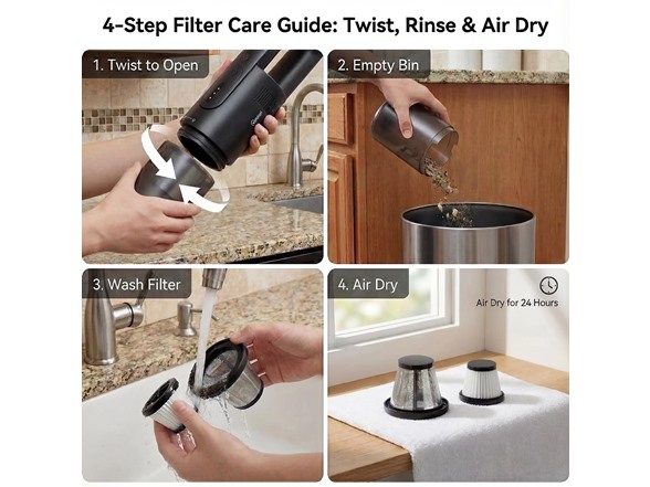 VIPDIGI 5-in-1 Handheld Cordless Vacuum