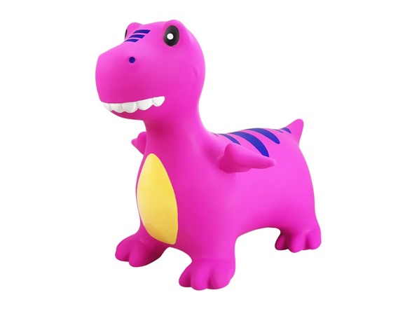 BounceZiez Inflatable Bouncy Ride-On Hopper - Purple Dino