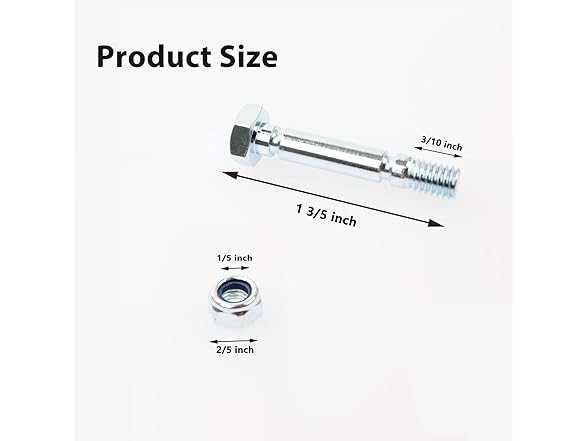 Aillsa Shear pins and Nuts Set Four