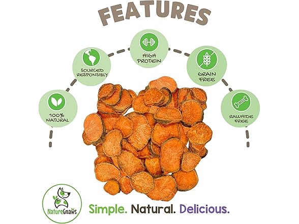Nature Gnaws Sweet Potato Chips for Dogs