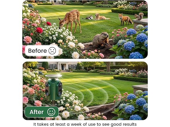 soxayu Solar Ultrasonic Animal Repellent