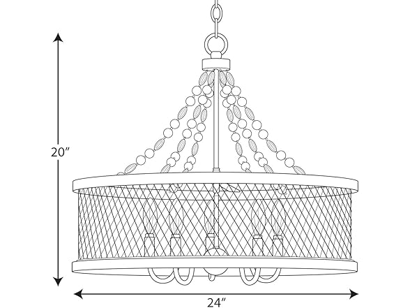 Austelle 5-Light Chandelier, Bronze