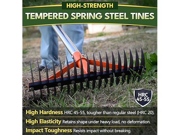 CKLT 18-Tine Thatch Rake 62.5in Handle