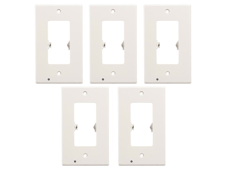 5-Pack Outlet Cover with LED Night Light Square