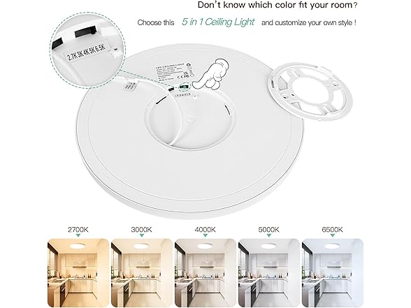 Brightever LED Flush Mount Ceiling Light (Your Choice)