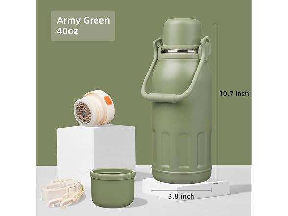 Konokyo 40oz Thermos Army Green