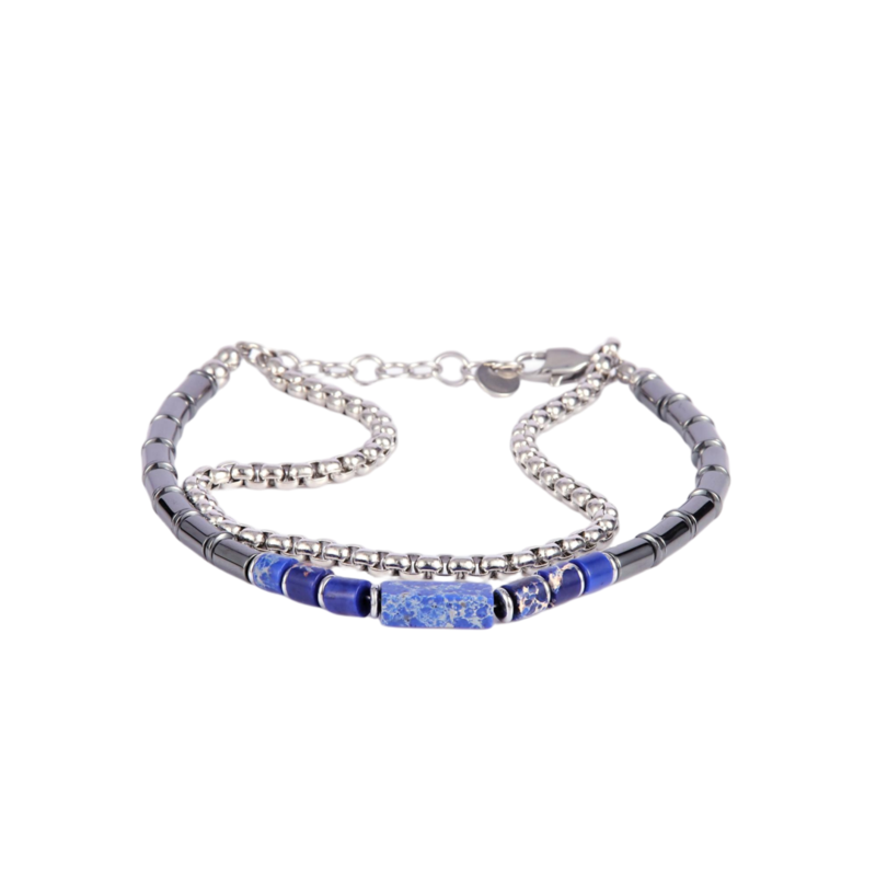 Mens Hematite Bead Bracelet - Gallery 13