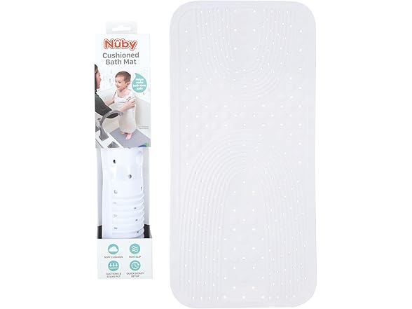 Nuby Cushioned Bath Mat for Babies and Toddlers