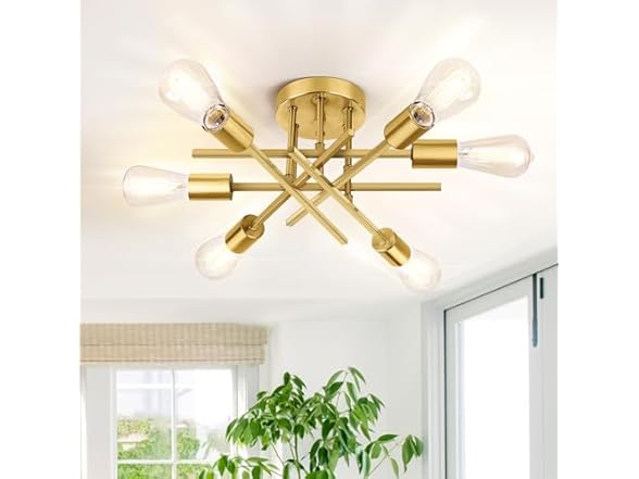 TOBUSA 6-Light Semi Flush Mount Ceiling Light
