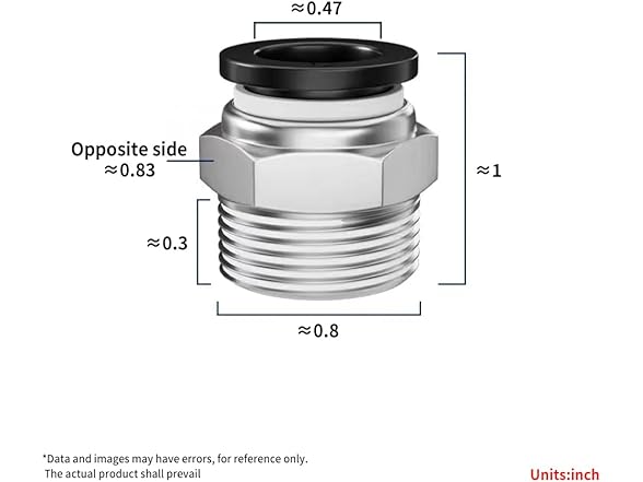 NANLACH Push Connect Fittings 1/2" 10pk