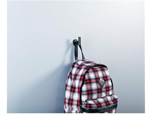 Liberty 2-1/32 in. Matte Black Single Post Wall Hook