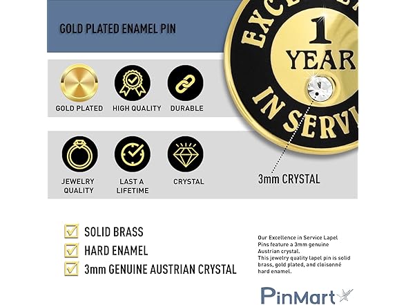 PinMart Silver Service Pin