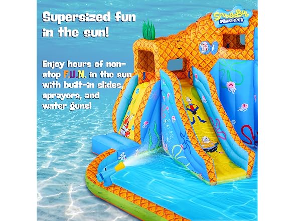 Spongebob Deluxe Adventure Inflatable Water Slide Park