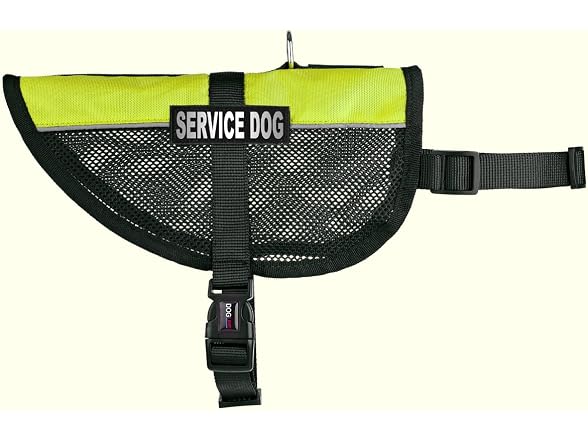 Dogline Service Dog Vest, 13 by 16-In, Lime