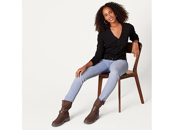 Amazon Essentials Women's Mid Calf Cropped Biker Boots