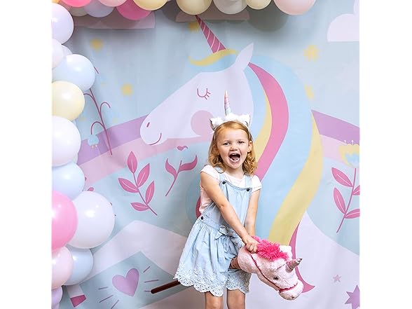 Unicorn Birthday Photo Backdrop