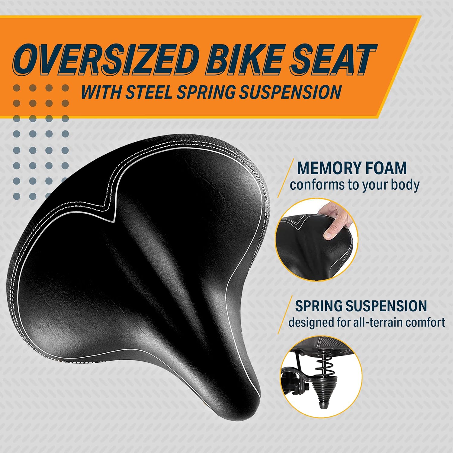 Oversized Bike Seat with Springs - Gallery 16