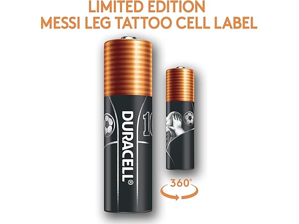 Duracell x Messi Limited Edition Coppertop AAA Alkaline Batteries