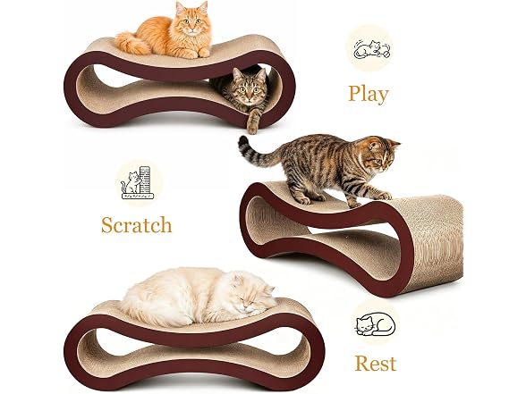 FluffyDream Cat Scratcher Cardboard, Infinity