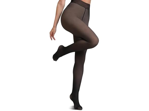 Translucent Fleece Lined Tights Women