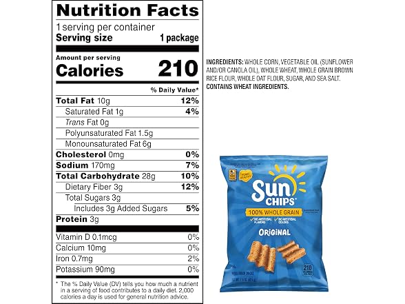 SunChips Original Multigrain Pack of 64