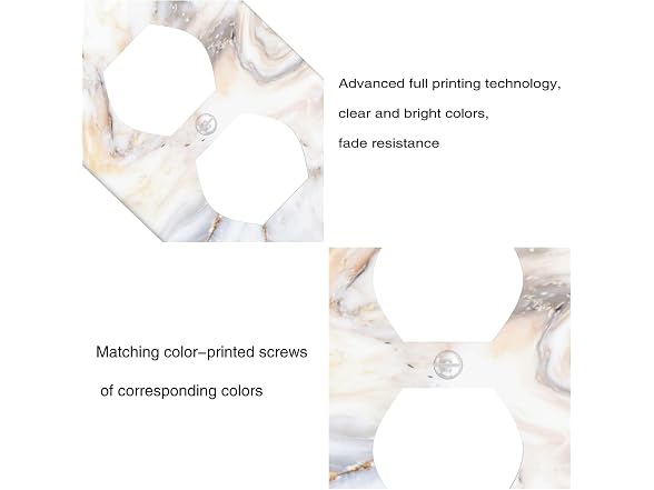 Donyou White Marble Wall Plate Duplex Unbreakable