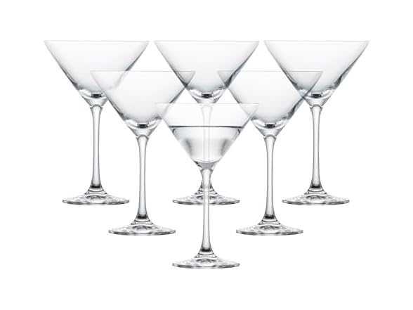 Eater x Zwiesel Fortessa Folly Crystal Glass, 6 Ounce Martini 6 CT