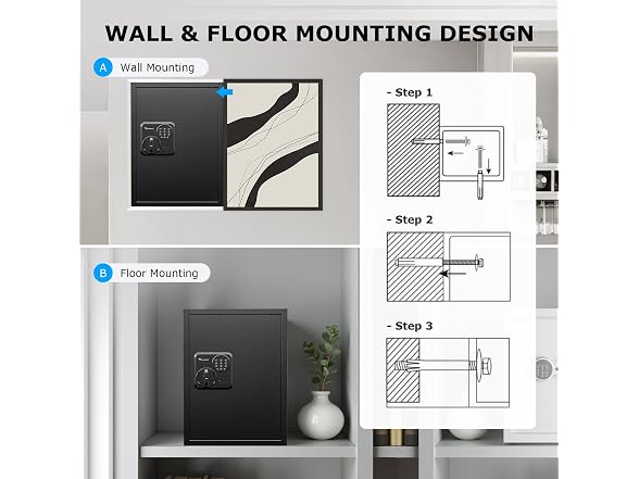 Bonsaii SF006 1.8 Cubic FeetHome Safe Box, Black (Open Box)