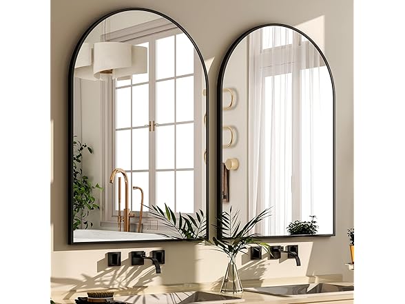 GLSLAND Arched Bathroom Mirror