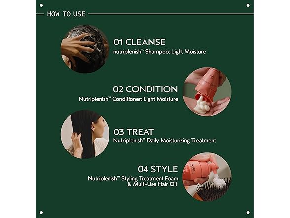 2PK Aveda Nutriplenish Light Moisture Shampoo, 8.5 oz