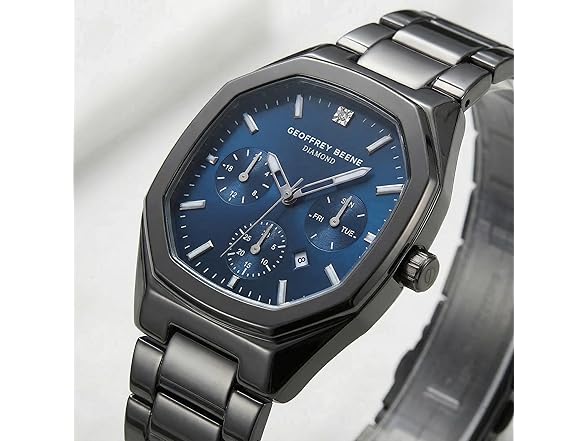 Geoffrey Beene Mens Watch Diamond Dial