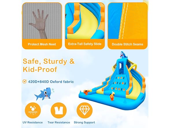 COCOFISH Shark Bounce House