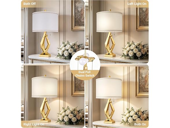 ROTTOGOON 24.5" Gold Lamps Set of 2