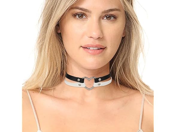 Obmyec Black Leather Choker Punk