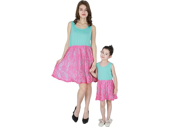 Yming Girls (7-8 Years) Mommy Me Dresses Dress