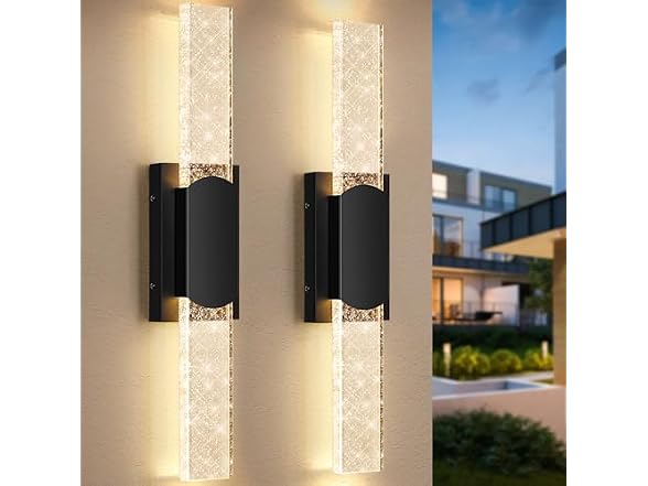 24‘’ BesLowe Large Wall Light Crystal
