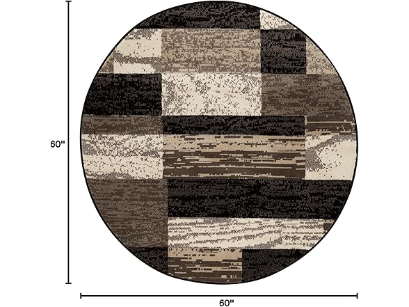 Superior Jute Backed Geometric Indoor Area Rug